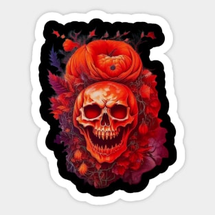 Red skull Sticker